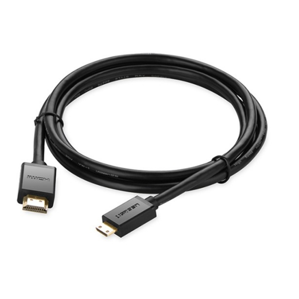 Cáp Mini HDMI sang HDMI 2.0 dài 1,5M Ugreen 11167 hỗ trợ 4K@60hz - Hàng Chính Hãng