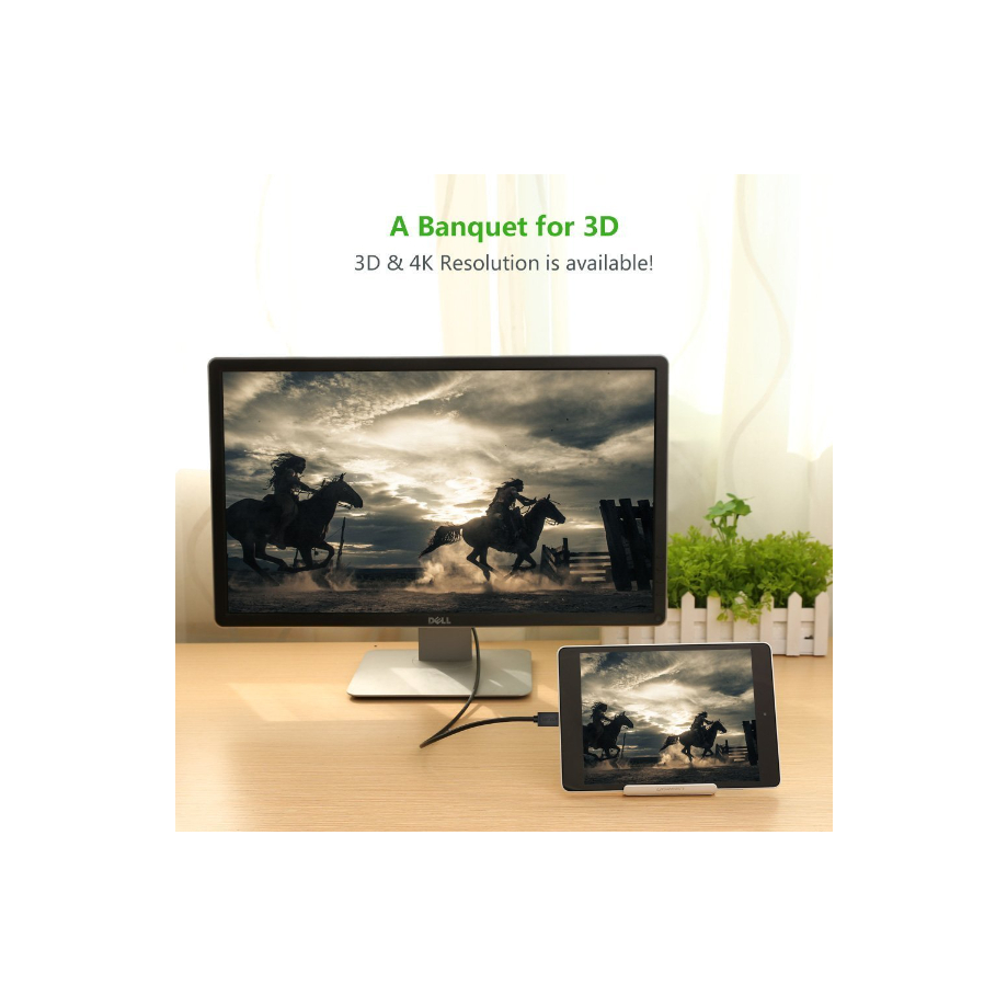 Cáp Mini HDMI sang HDMI 2.0 dài 1,5M Ugreen 11167 hỗ trợ 4K@60hz - Hàng Chính Hãng