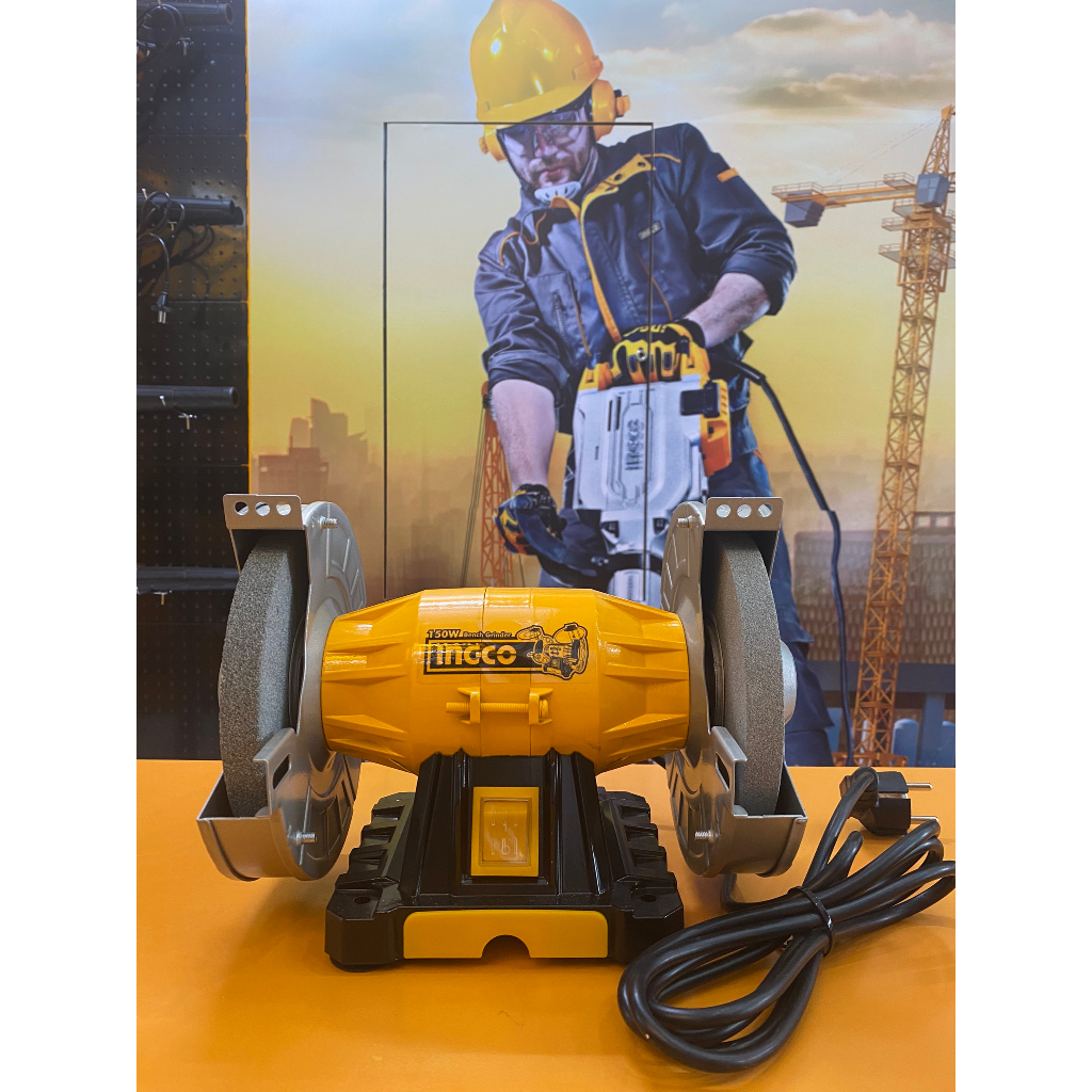 Máy mài đá 2 đầu,INGCO BG61502 công suất 150W, đá mài 150mm