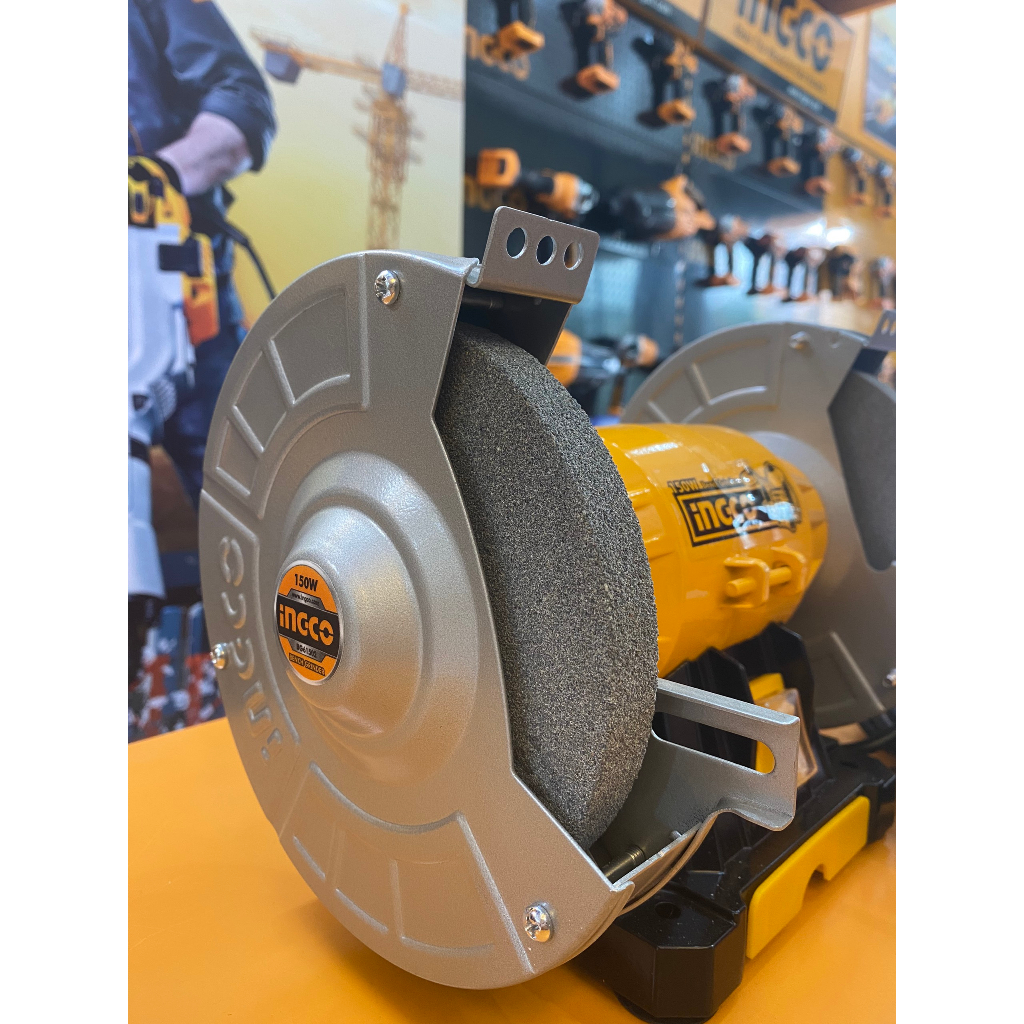Máy mài đá 2 đầu,INGCO BG61502 công suất 150W, đá mài 150mm