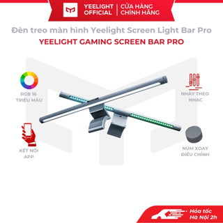 Đèn led Yeelight light Bar Pro treo màn hình RGB 16 triệu màu kết nối app có núm xoay điều chỉnh nháy theo nhạc game