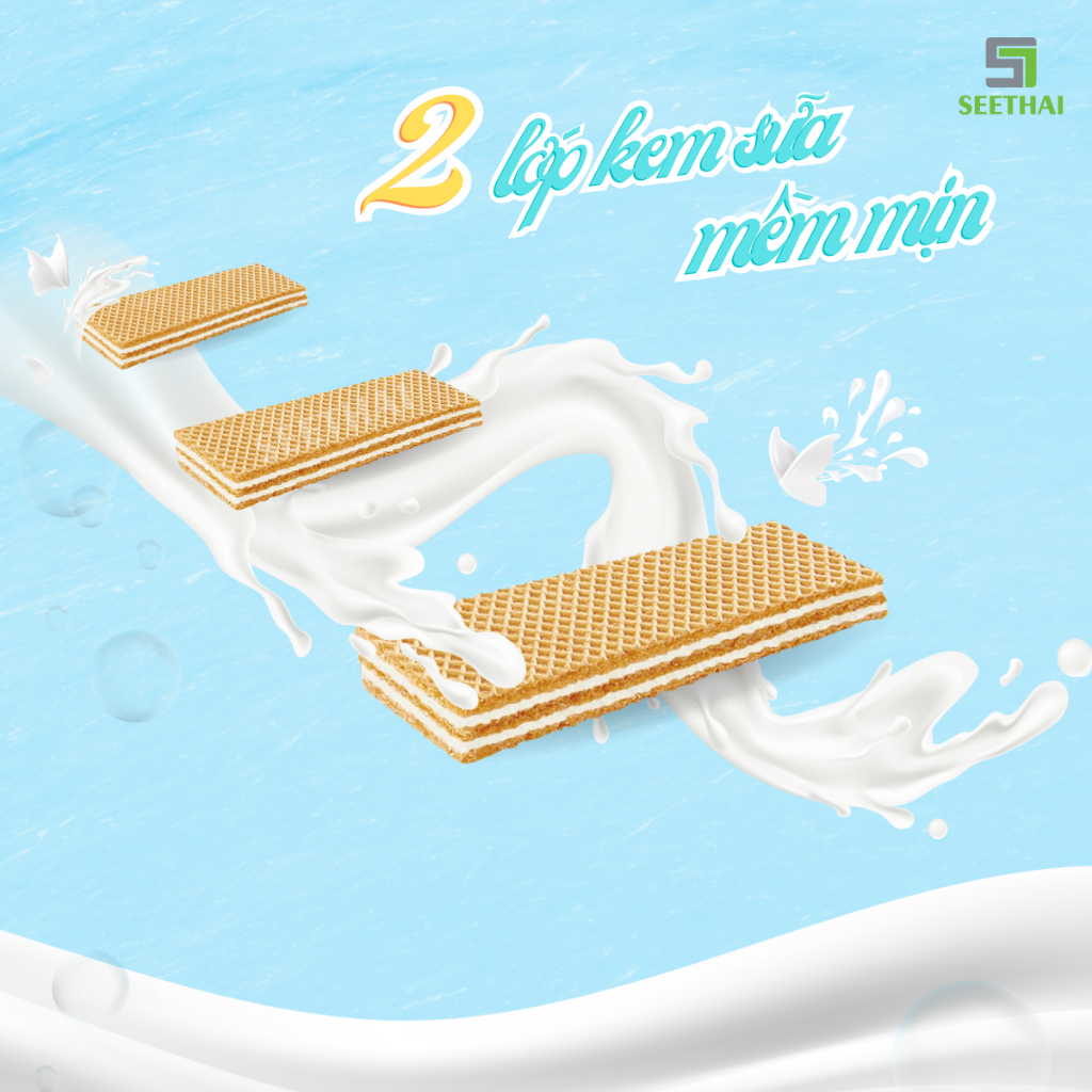 Bánh xốp thái lan kem sữa GUSSEN - hộp 264gr