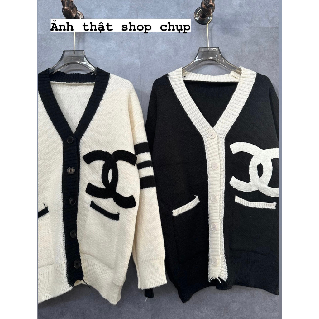 Áo Len Cadigan thêu xù, fom  Rộng ,Phong Cách Hàn Quốc ,H1140