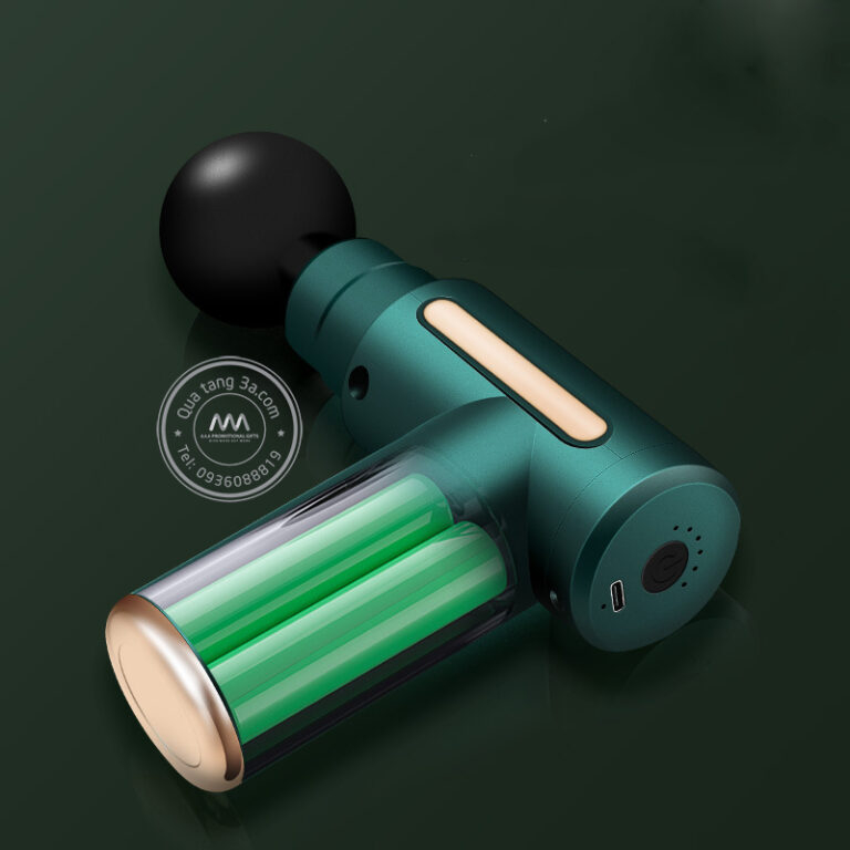 Máy massage cầm tay - máy đấm lưng massage trị liệu cổ vai gáy 4 đầu 6 chế độ.