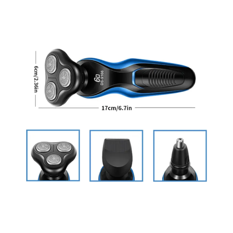 Máy cạo râu đa năng 3 lưỡi kép tự mài sắc, cạo sát sạch êm