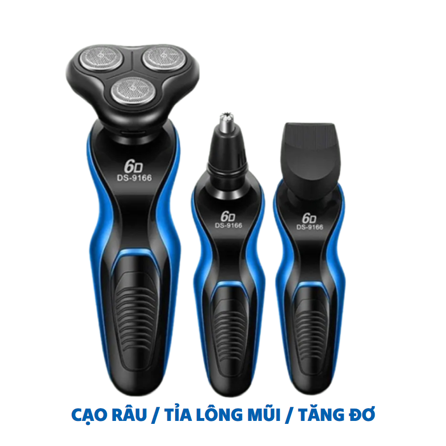 Máy cạo râu đa năng 3 lưỡi kép tự mài sắc, cạo sát sạch êm