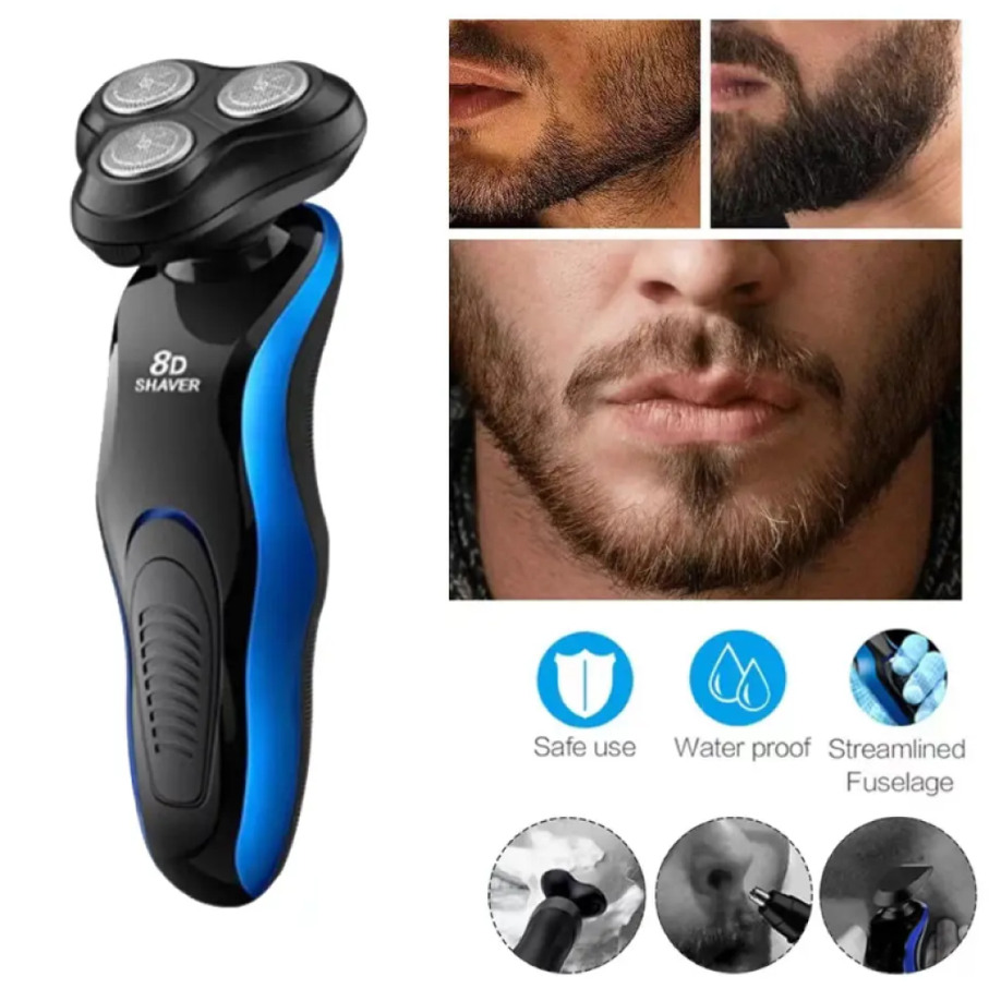 Máy cạo râu đa năng 3 lưỡi kép tự mài sắc, cạo sát sạch êm