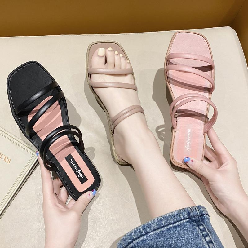 Dép nữ cao gót sandal quai ngang bèo nhún gót cao 3.5CM dép nhựa cao cấp siêu nhẹ êm chân - 3256