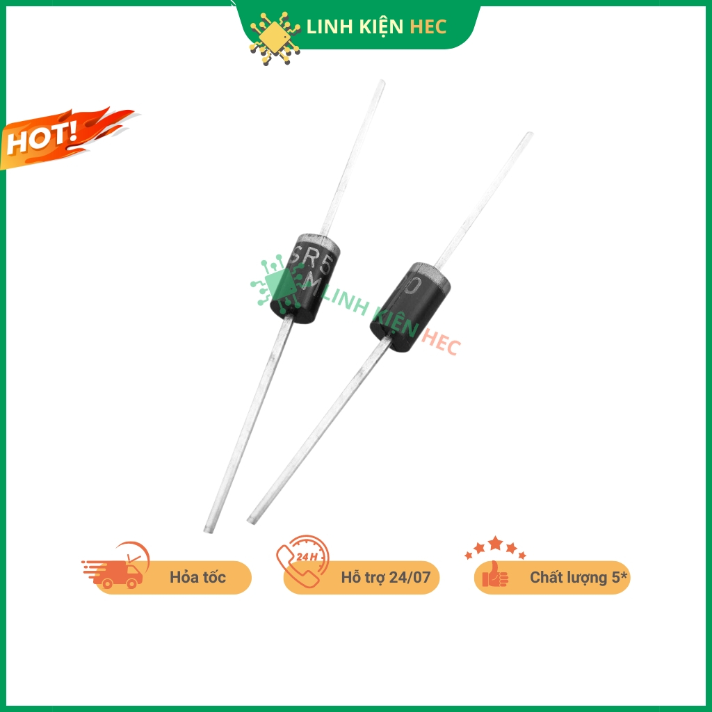 SR5200 Schottky Diode 5A 200V DO-27 DIP linhkienhec