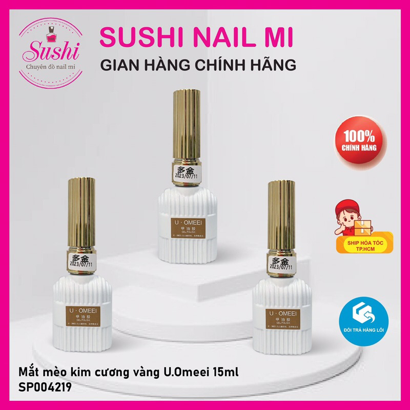 Sơn Mắt mèo kim cương vàng U.Omeei 15ml