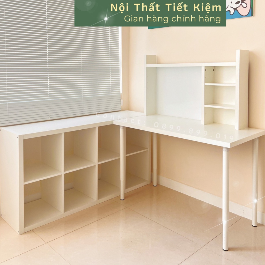 Bàn làm việc Nội Thất Tiết Kiệm đa năng đã lắp sẵn phù hợp bàn học dành mọi không gian thiết kế theo ikea NTTKBI08