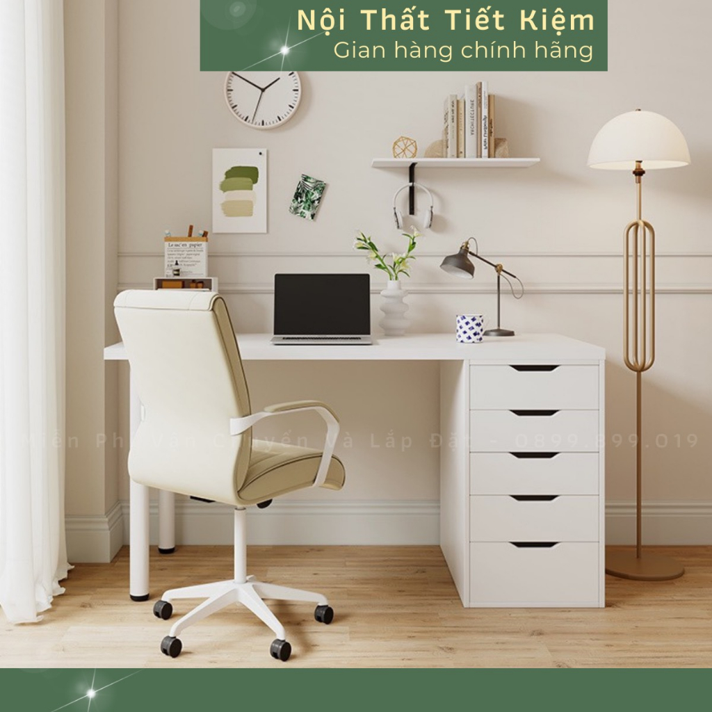 Bàn làm việc gỗ Nội Thất Tiết Kiệm đã lắp sẵn dùng làm bàn học cho bé thiết kế theo ikea BLV99989