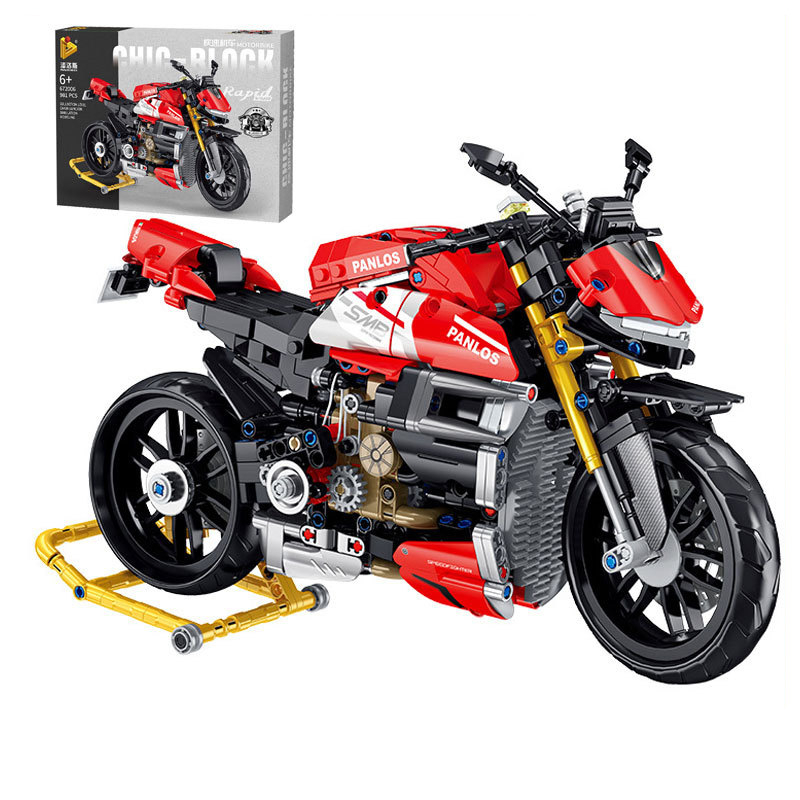 Đồ Chơi Lắp Ráp Xếp Hình Mô Hình Xe Máy Motor Ducati Panigale V4SP 672006 Với 981 PCS Phiên Bản Tỉ Lệ 1:8