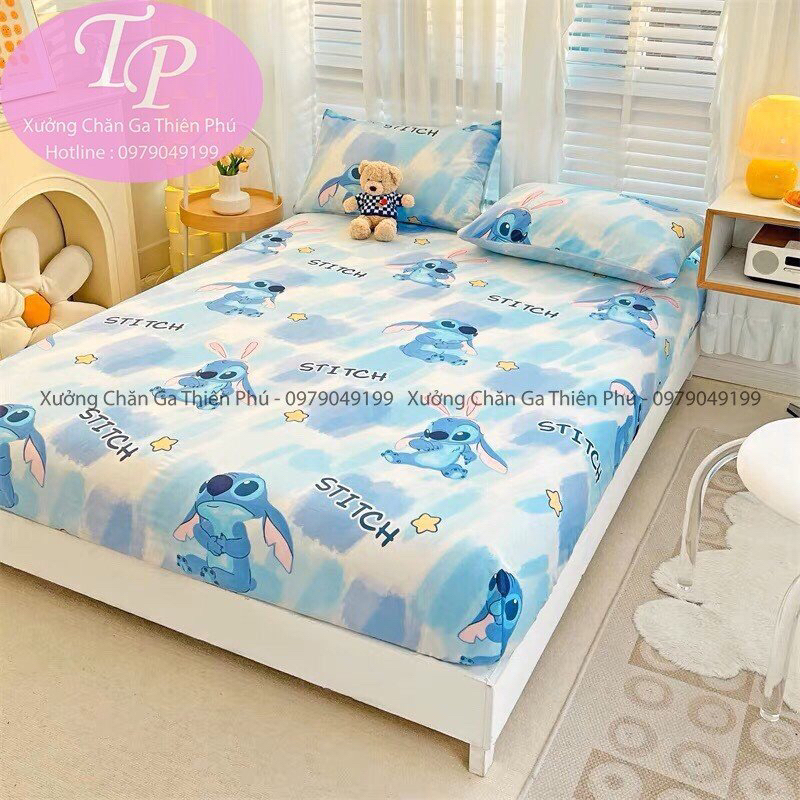 Bộ Ga Chun 3 Món Cotton Poly - Kích Thước 1m2/1m6/1m8/2m2 Được Chọn Mẫu