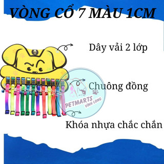 Vòng cổ 7 màu 1.5cm cho chó mèo
