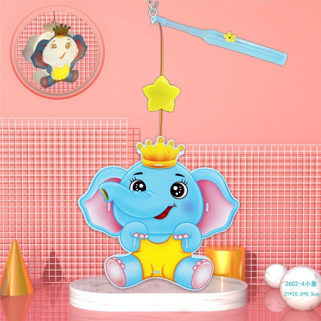 Đèn lồng trung thu cầm tay Chilly hình con thú dễ thương bằng giấy thủ công cho bé sáng tạo