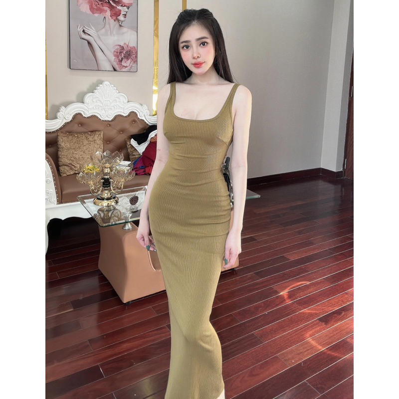 Đầm khoét lưng body