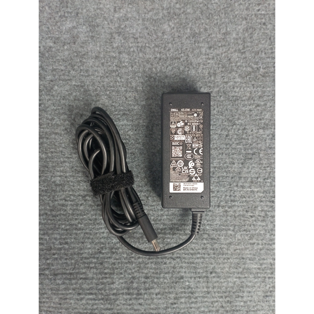 Sạc Dell 45w Chân tròn kim nhỏ , tặng kèm dây nguồn
