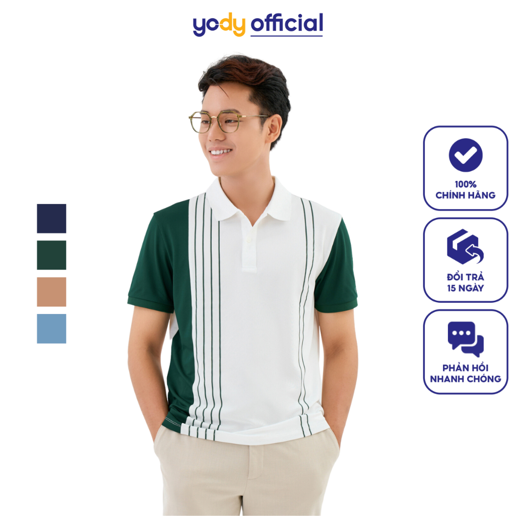 Áo polo nam YODY áo phông có cổ Coolmax Regular thoải mái thoáng mát - APM6059