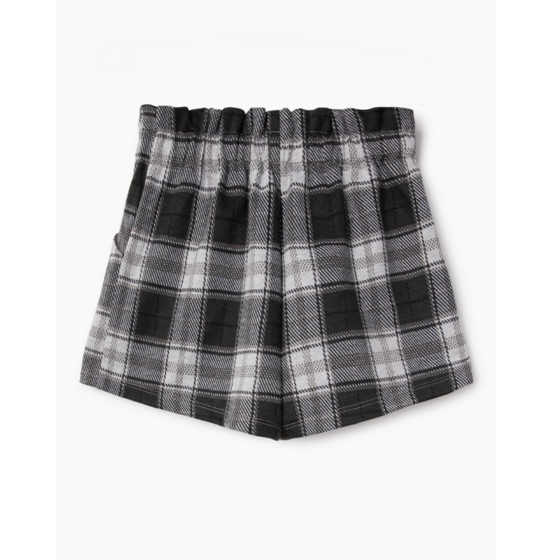Quần short kẻ cho bé gái, chất vải co giãn dầy dặn thích hợp mặc mùa thu đông