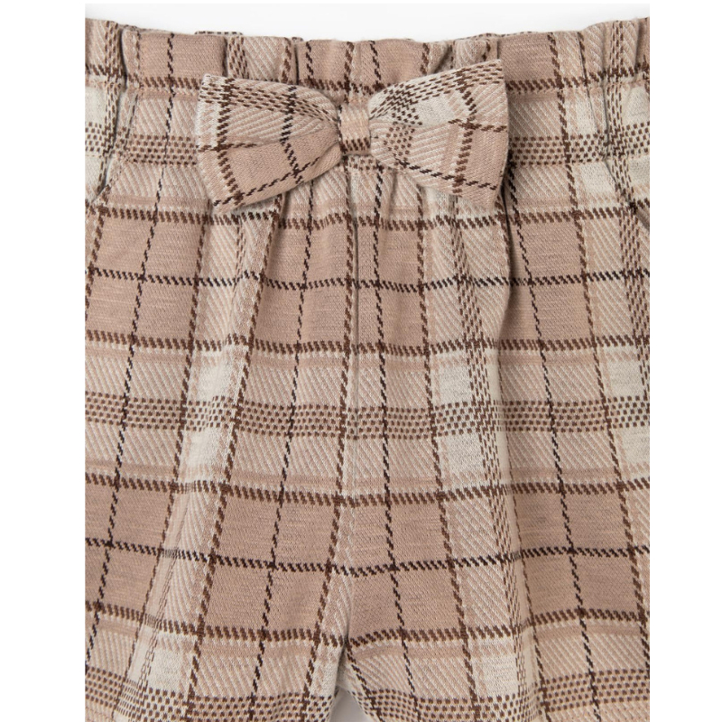 Quần short kẻ cho bé gái, chất vải co giãn dầy dặn thích hợp mặc mùa thu đông