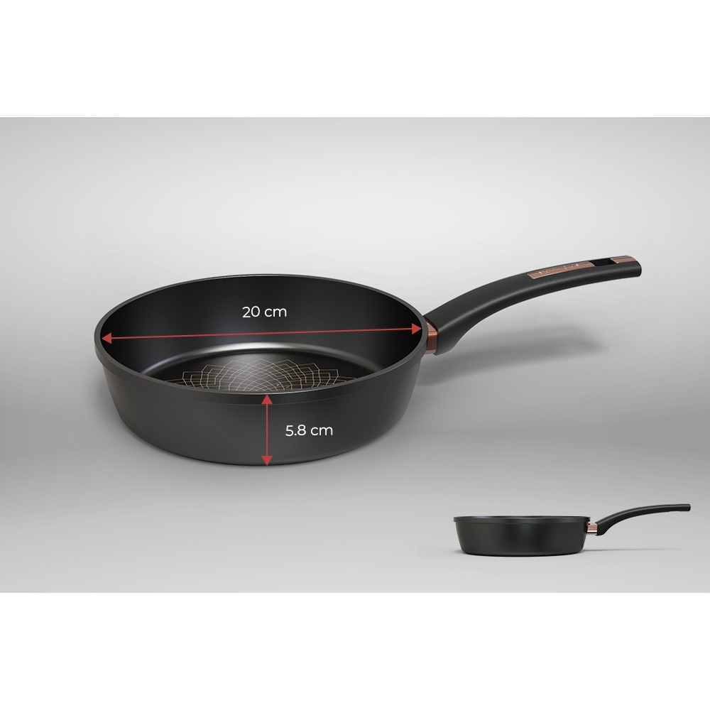 Chảo Chống Dính Ultra Titanium Sunhouse ST20B / ST26B / ST28B / ST30B Thành Dày Tay Cầm Bakelite Chắc Chắn