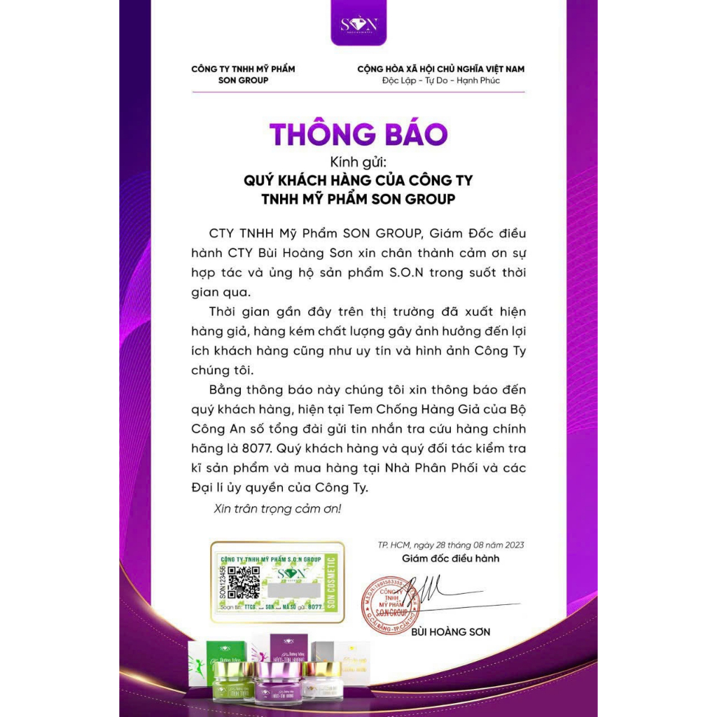 Combo Face Giảm Nám Trắng Tím SON Cosmetic + Cao Bưởi Lớn 20g SON Cosmetic Chính Hãng Tặng Cao Bưởi