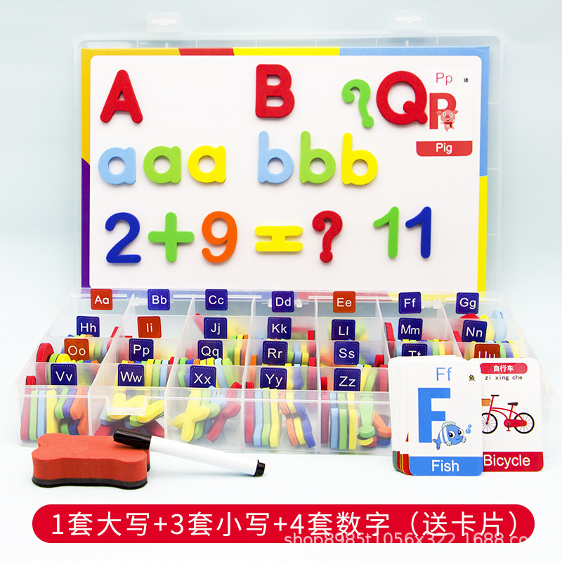 ĐỒ CHƠI BẢNG CHỮ CÁI VÀ BẢNG CHỮ SỐ NAM CHÂM 104PCS LẮP GHÉP CHO BÉ