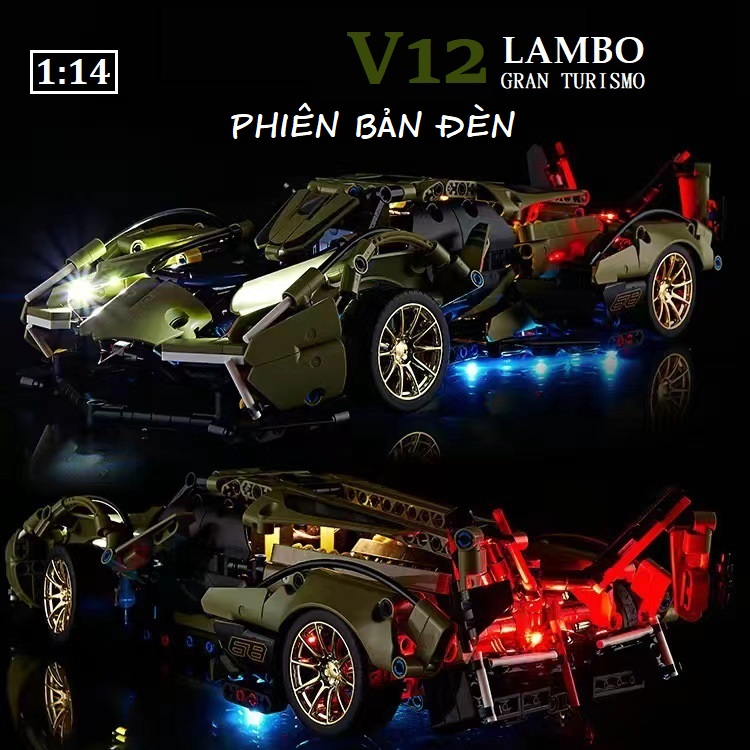 Đồ chơi lắp ráp Lego siêu xe LAMBORGHINI V12 GT tỉ lệ 1:14 với hơn 1039 PCS