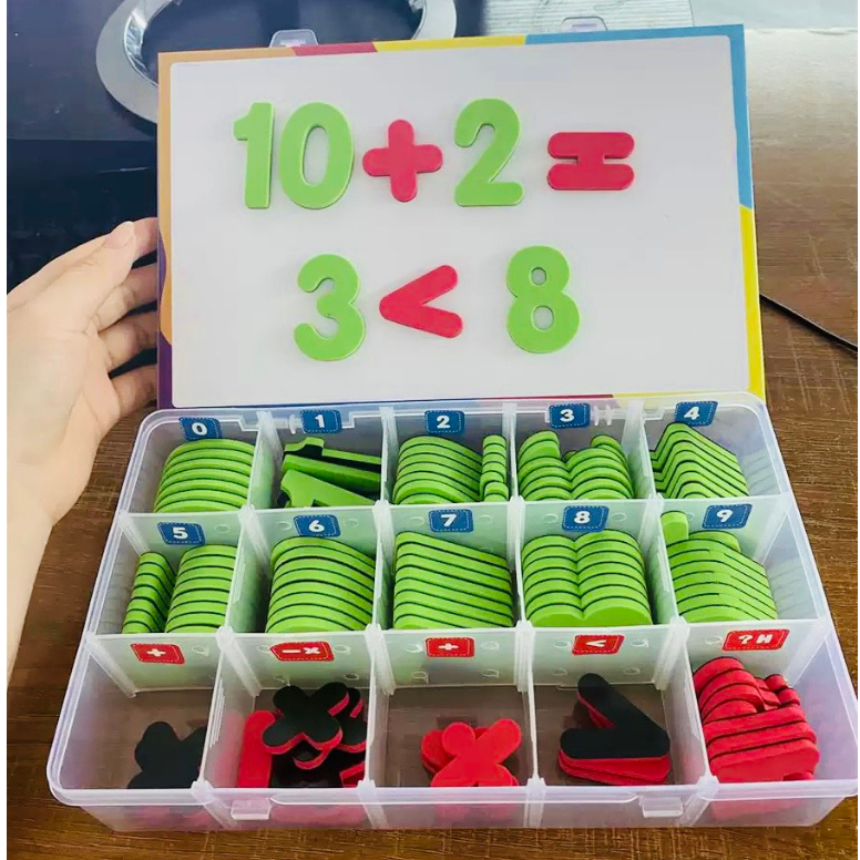 ĐỒ CHƠI BẢNG CHỮ CÁI VÀ BẢNG CHỮ SỐ NAM CHÂM 104PCS LẮP GHÉP CHO BÉ