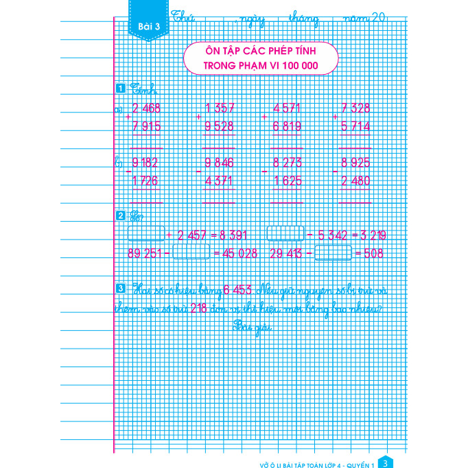 Sách - Combo 2 cuốn Vở Ô Li Bài Tập Toán 4  - ndbooks