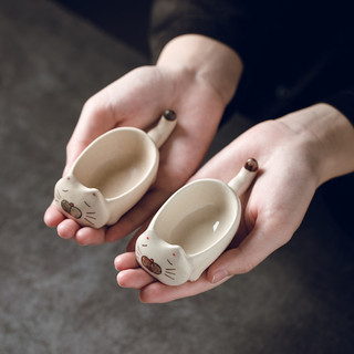Chén gốm mèo size mini - chén khay nước chấm kiểu Nhật