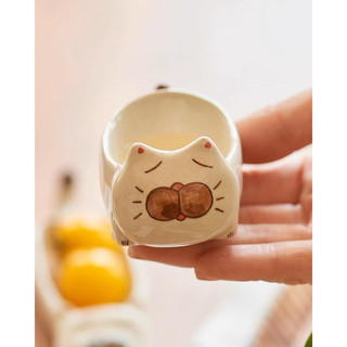 Chén gốm mèo size mini - chén khay nước chấm kiểu Nhật