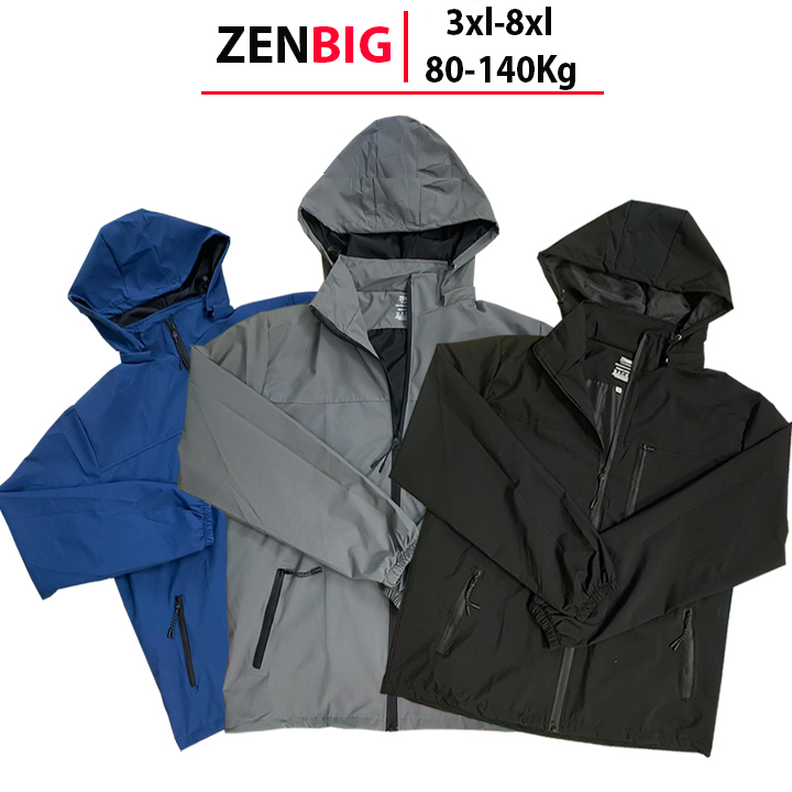 Áo khoác gió nam thu đông big size ZENBIG áo size ngoại cỡ châu âu dành cho người mập người béo từ 80-140kg