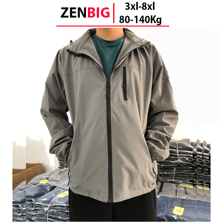 Áo khoác gió nam chống nước big size nhà ZENBIG, áo khoác 2 lớp chống nước, gió tốt size lớn từ 70-140kg