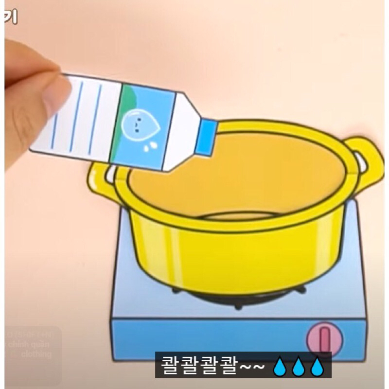 Đồ chơi giấy set nấu mì cay của tori  !!