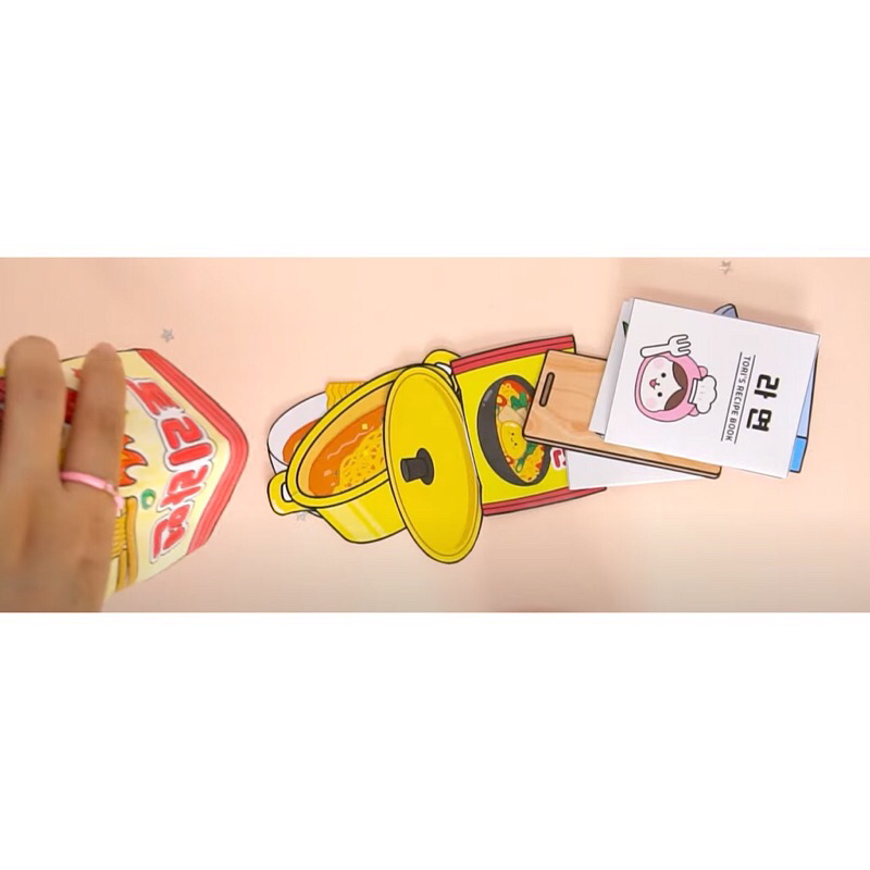 Đồ chơi giấy set nấu mì cay của tori  !!