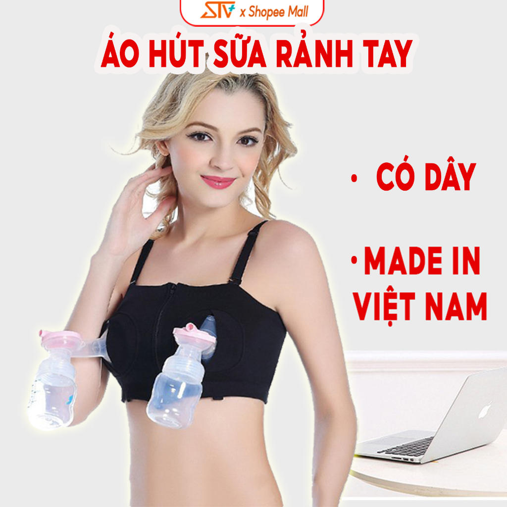 Áo Hút Sữa Simple Wishes Rảnh Tay Có Dây 2 màu Đen Vàng Freesize Cho Mẹ