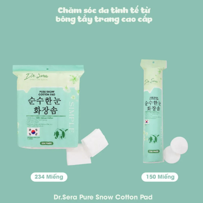 Bông tẩy trang Dr.Sera Pure Snow Cotton Pad
