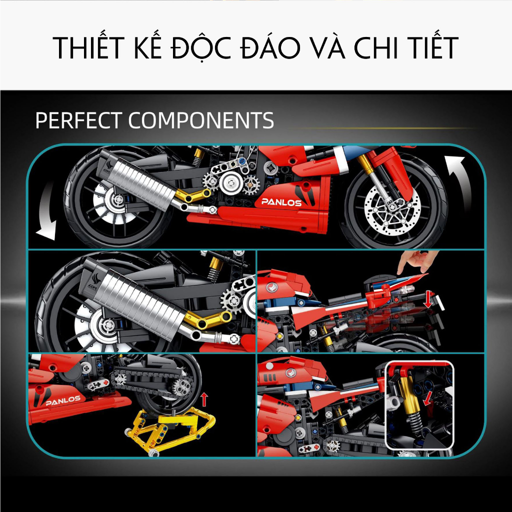 Đồ Chơi Lắp Ráp LEGO Mô Hình Phân Khối Lớn HONDA CBR1000RR-R Fireblade Sản Phẩm No.672008 Với 1000+PCS