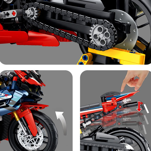 Đồ Chơi Lắp Ráp LEGO Mô Hình Phân Khối Lớn HONDA CBR1000RR-R Fireblade Sản Phẩm No.672008 Với 1000+PCS