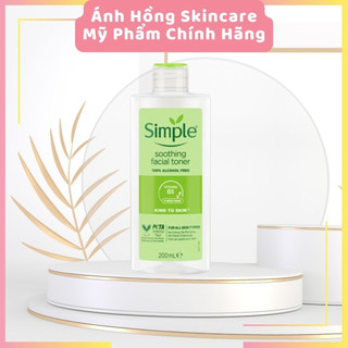 Nước hoa hồng Simple Kind To Skin Soothing Facial Toner 200ml Mẫu Mới