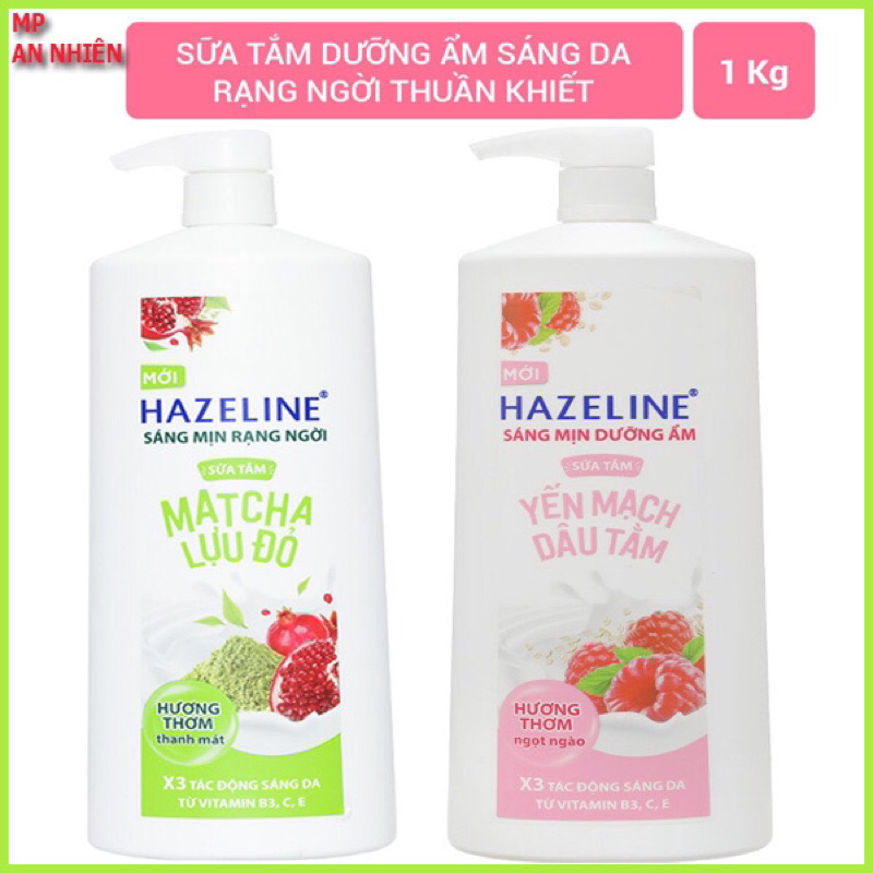 Sữa tắm Hazelin 800g( tặng khăn)/1kg
