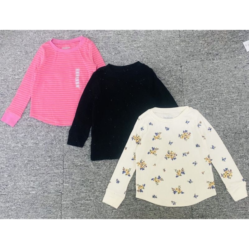 Áo thu đông dài tay chất thun tổ ong bé gái vnxk