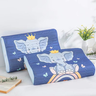 Gối Cao Su Non Trẻ Em Latex Cao Cấp Vỏ Gối Trần Dày Dặn Mềm Mịn Thoáng Mát