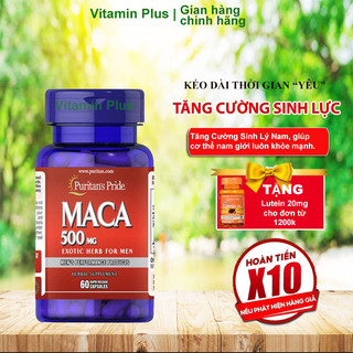 Viên uống tăng cường sinh lực Puritan's Pride Primium Maca Exotic Herb For Men 500mg 60 viên