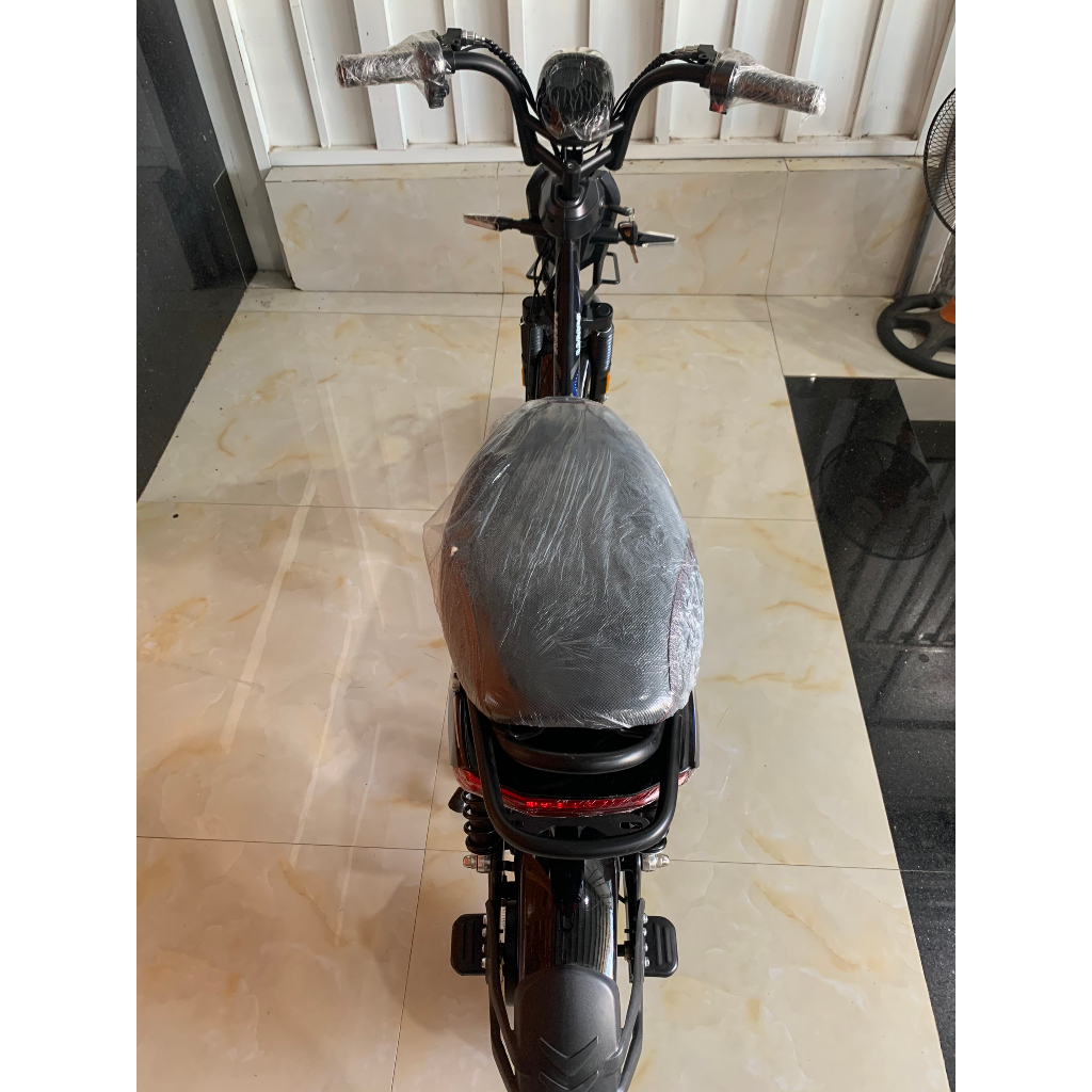 Xe đạp điện cho học sinh chính hãng 133M màu xanh