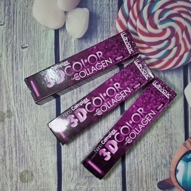 Thuốc nhuộm tóc lavox 3d collagen tím 100ml [Wego_Cosmectics]