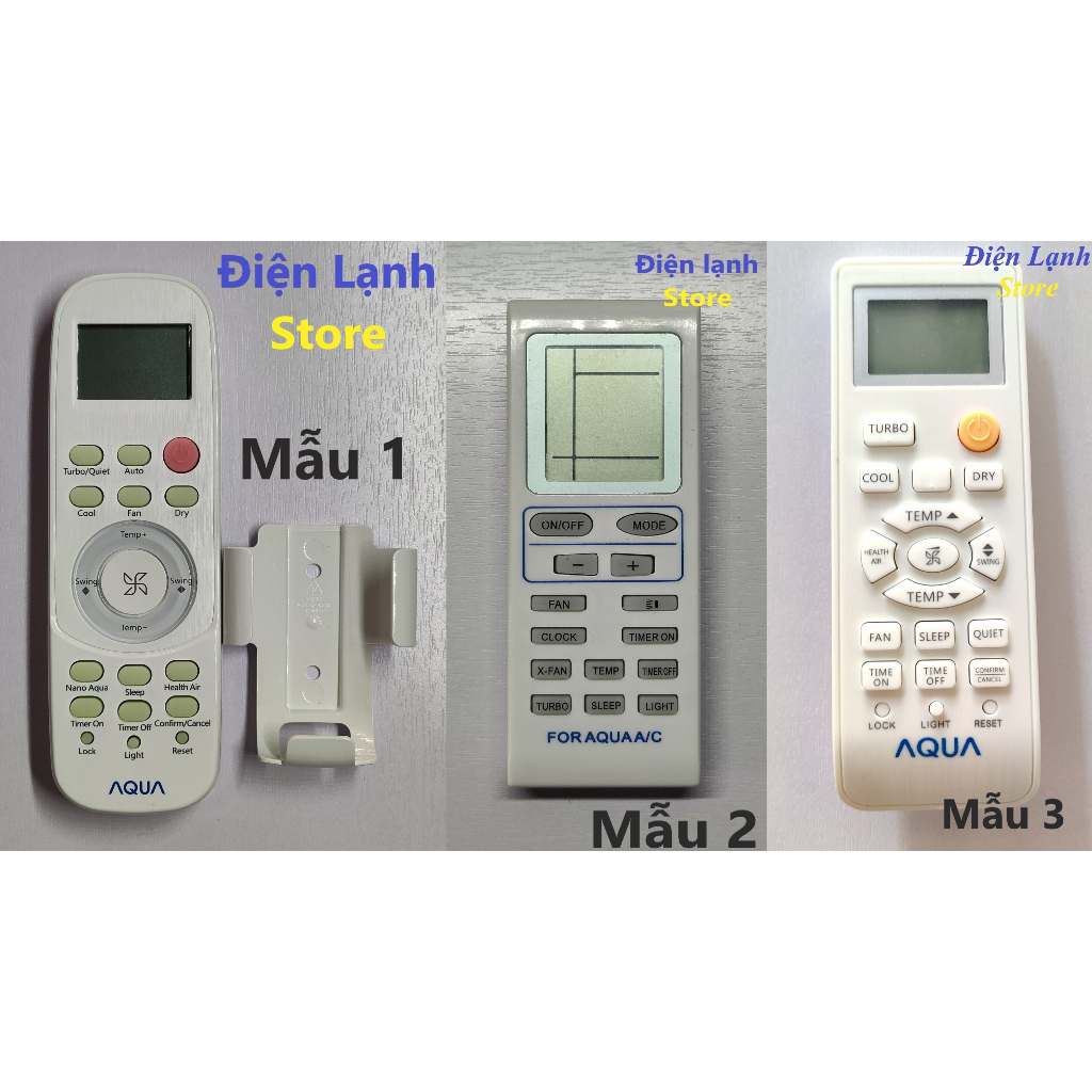Remote máy lạnh Aqua các loại.( tặng kèm cặp pin).