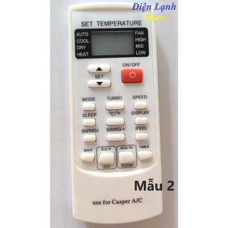 Remote máy lạnh Casper.( tặng kèm cặp pin).